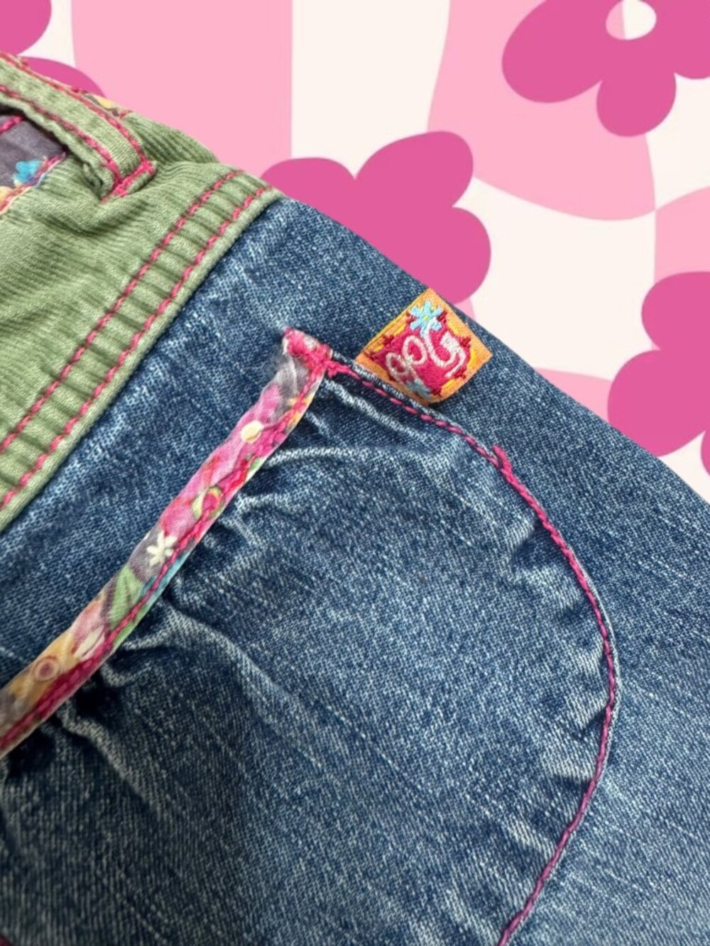 Vintage 2006 Powerpuff Girls Matching Set Girls 10 Jeans 8 Top Y2K Rare Grail - Picture 11 of 16